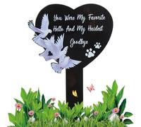 Tombstone Marker - Burial Site Memorial Spikes, Black Element Slab, Water Resistant Remembrance Sign, Loved Device, Perfect For Mother Father Ancestor Gift