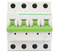 TOMC7-63 4P Disjoncteur Electrique de Type C Disjoncteur 4 Pôles, Disjoncteur Miniature Protection contre Fuites Commutateur d'Air Mini Disjoncteur 4P(25A)