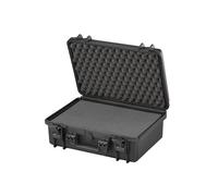 TomCase Mallette d'extérieur étanche 47x37x18 cm avec Cubes tramés/Mousse ; Valise de Transport IP67 (Noir)