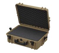 TOMcase Mallette d'extérieur étanche 56x43x22 cm avec Cubes tramés/Mousse ; Valise de Transport IP67 (Sahara)