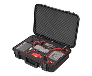 TOMcase Mallette pour Drone Ready to Fly pour DJI Air 3S Fly More Combo, télécommande Standard ou DJI RC 2, Chargement de la Batterie dans l'insert, étui de Protection ECO étanche - Made in Germany