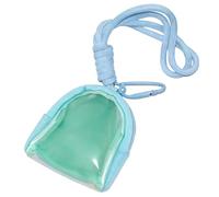 Tomcrazy Sac à dos pour Tamagotchi Paradise/Pix/Original/Nano x/Uni (étui uniquement), mini Ita avec fenêtre transparente pour Airpods 4 Pro 3 2 1 avec boutons d'affichage et porte-badge (bleu)