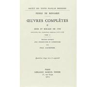 Tome Ii - Odes Et Bocage De 1550 (Societe Des Textes Francais Modernes)