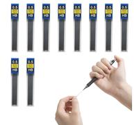 Tomedeks 120 Pièces Mine Criterium 0,5, Mines De Crayon 0,5 Mm, 0,5 Mm HB Incassables Mines pour Porte-Mines, Porte Mine 0.5, Écrivez en Douceur Et Clairement(Noir)
