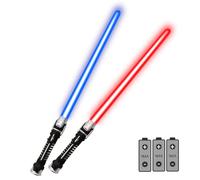 Tomedeks 2 Pièces Sabre Laser,Laser game Epées Laser Télescopiques,Sabre Laser pour Enfants,7 Couleurs Sabre Laser Lumineux avec Effets Sonores,Jouets Cadeaux Et Cosplay pour Enfants à Partir De 3 Ans