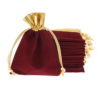 Tomedeks 20PCS Sac à bijoux en toile de jute bijoux sac cordon Sachet sachet Pochon Tissu Pochon Bijoux Emballage Savon Sac Toile De Jute Sac Tissu Cordon Sachet Cadeaux 7 x 9 CM (Red 2)