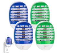 Tomedeks 4 Pièces lampes anti-moustiques, prise anti moustique, prise électrique, avec lumière UV, pour la maison, la chambre à coucher, la chambre d'enfant, la cuisine, le bureau