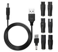 Tomedeks Ensemble de 8 pièces chargeur pour philips oneblade Chargeur Rasoir Chargeur Tondeuse Convient à Rasoir Tondeuse Barbe Électrique Alimentation d'alimentation Chargeur
