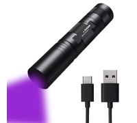 Tomedeks Lampe Torche UV Lamp Lumière Noire 10W 395nm USB rechargeable, Lampe de poche Ultraviolet pour uv resine, faux billets, détecteur d'urine de chat