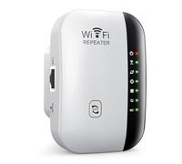 Tomedeks Répéteur WiFi, Jusqu'à 5000 sq/Mode AP, Amplificateur longue Portée avec Port Ethernet pour Tous les Appareils, Configuration à 1 Touche, Point d'Accès (Blanc)