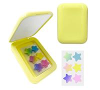 Tomedeks Starface Lot de 60 patchs hydrocolloïdes anti-acné en forme d'étoile, absorbent les liquides et réduisent les rougeurs, boîte avec miroir