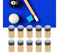 Tomedny 10PCS Embouts de Queue de Billard, Embouts de Bâton de Piscine Remplacement Embouts de Queue à Vis Accessoires de Billard pour Accessoires de Table de Snooker (12MM)