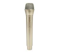 Tomedny 2 pièces faux accessoire de microphone, microphone de jeu en plastique faisant semblant d'accessoires de micro micros simulant la pratique de la parole pour le costume de scène (Or)