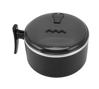 Tomedny Bol à ramen pour ondes, tasses à soupe pour ondes avec couvercle, bol à déjeuner portable, grande tasse à soupe, doublure en acier inoxydable pour le camping, la randonnée, le (Noire)