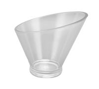 Tomedny Bol de service incliné, bol de service à salade transparent, mélange de bonbons à salade en acrylique pour collations et fruits pour Restaurant, usage quotidien (Taille moyenne 460ML)