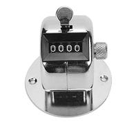 Tomedny Compteur de clics, Compteur de Bureau avec Base, compteurs de clics à 4 Chiffres, Outil de comptage Manuel en Acier Inoxydable portatif ou montable pour l'inventaire d'atelier,