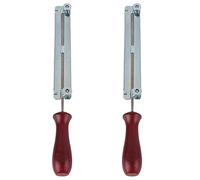 Tomedny Fichier de tronçonneuse 2PCS, 4/4.8/5,5 mm Kit de fichier de scie à chaîne avec poignée de Bois Dur acquitté d'outils de poinçonnage Accessoires pour Jardin pour Jardin (4,8 mm)