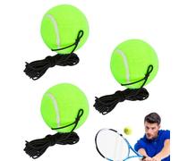 Tomedny Paquet de 3 balles d'entraînement de Tennis, équipement d'entraînement d'outil de Remplacement de Balle de Tennis avec Outil d'entraînement d'auto-entraînement à Cordes pour