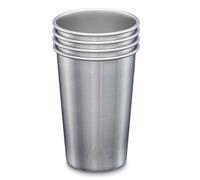 Tomedny Paquet de 4 tasses à pinte en acier inoxydable de 17 oz, verres à boire en métal empilables incassables portables pour bar bière café maison restaurant voyage