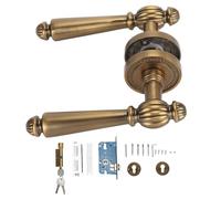 Tomedny Poignée de porte, poignée de porte de confidentialité en bronze huilé, facile à installer et réversible pour poignée moderne et robuste, chambre à coucher ou salle de bain