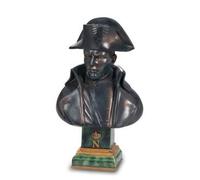 TOMENGBEIAABBCC Aeiniweraabbcc Vianaya Reproduction of Napoleon Bust by the Pinedido Sculptor - Medium 12.5 cm - Quality Resin - Bronze Colour with Green Marble Base - Glossy Look