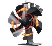 Tomersun Ventilateur de Poêle à Bois Alimenté par la Chaleur - Pour Poêle à Pellets, Cheminée