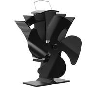 Tomersun Ventilateur Poele à Bois, Ventilateur de Poele à 4 Pales, Silencieux Ventilateur Cheminée Alimenté à la Chaleur pour Poêle à Bois/Cheminée/Gaz/Bûche/Poêle à Granulés