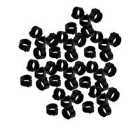 TOMETURE 100 pièces Anneaux Identification Pigeon Noir Bagues Reconnaitre Volaille et Oiseaux Adultes