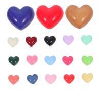 TOMETURE 100 Pièces Breloques Cœur en Résine à Dos Mini Lot Décoratif | Surface Polie, Légères et Faciles à Poser, Usage Polyvalent pour Décorations et Loisirs Créatifs