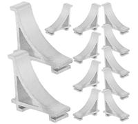 TOMETURE 12 Clips pour Étagère de Congélateur en Aluminium Argenté, Crochet Large Facile à Installer pour Supports Solides Congélateurs et Glacières