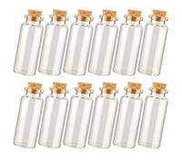 TOMETURE 12pièces Mini Bocaux Verre avec Bouchons Liège Flacons Miniatures pour DIY Sortilèges et Décoration Artisanale