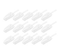 TOMETURE 15 Pièces Set de Pelles à Glace et Cuillères à Mesurer en Plastique Blanc Léger, Multifonction pour Thé et Soja, pour Mariages et Fêtes D'anniversaire