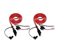 TOMETURE 2 câbles d'extension de Batterie - Chargeur de Batterie de Moto avec connecteur SAE - Câble d'extension à œillet vers connecteur SAE, 1,4 m (4,6 pi)