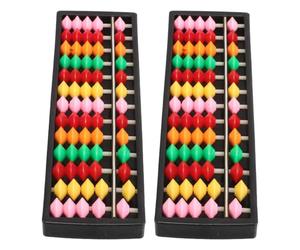 TOMETURE 2 Pièces Abacus de Calcul Mental 13 Colonnes en Plastique, Perles Colorées Contrastées et Glissement Fluide, pour Classes Élémentaires et Soutien Familial