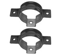 TOMETURE 2 Pièces Collier de Serrage en Alliage D'aluminium Noir pour Tuyau D'évacuation D'eau Pluviale, Forme Ronde, Installation Facile, Réduit les Possibilités de Fuites, Adapté aux Murs