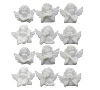 TOMETURE 20 Pièces Ornement D'ange en Résine Blanche, Accessoires DIY Élégants pour Bijoux Faits Main, Décoration Créative et Charmante pour Coiffure