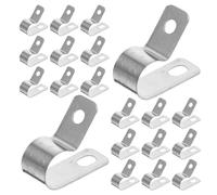 TOMETURE 200 Pièces Pince de Maintien du Cordon en Acier Inoxydable R Type
