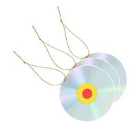 TOMETURE 3 Pièces Disque Réfléchissant en Plastique Fuir Les Oiseaux, Outil Effrayant Suspendu pour Jardin ou Porche Réflexion Lumineuse Maximale