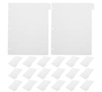 TOMETURE 32 intercalaires avec 8 onglets : intercalaires de pages vierges inscriptibles, marque-pages, feuilles détachables pour cahier B5, journal à feuilles mobiles et scrapbooking.