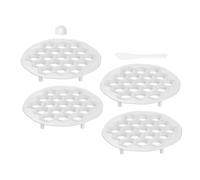 TOMETURE 4 Ensembles Presse à Raviolis Manuelle en Pp Blanc pour Fabrication Rapide de Dumplings et Pâtes, Outil Polyvalent pour Réunions de Famille et Fêtes
