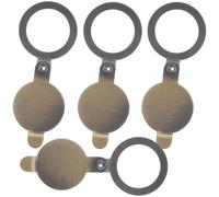 TOMETURE 4 Pièces Cache-jonction en Cuivre Or pour Porte D'appartement, Couvre L'intimité Forte Stabilité et Protection les Regards Extérieurs