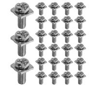 TOMETURE 400 vis de fixation pour boîtier d'interrupteur M4*10 * 8, vis à rondelle carrée pour assemblage d'armoires et fixation de panneaux, filetées métalliques pour bornier