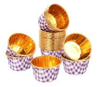 TOMETURE 50 Pièces Caissettes à Cupcakes en Papier Non Adhérent Jetables pour Desserts et Glaces, Résistantes à Haute Température, pour Mariages et Réunions Entre Amis