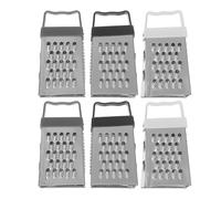 TOMETURE 6 Pièces Mini Râpe à Légumes en Acier Inoxydable 4 Faces avec Nettoyage Facile, Outil Polyvalent pour Trancher et Râper Fromage et Gingembre, pour Pique-niques et Voyage