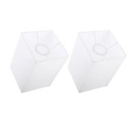 TOMETURE Abat-jour Carré pour Lampe de Table 2pcs en Tissu et Fer, de L'éblouissement, Luminosité Optimale, pour Salon et Chambres Modernes