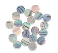 TOMETURE Accessoire Musical 20pcs 6mm pour Décoration de Touche de Guitare et Ukulélé Points Ronds en Coquille D'ormeau
