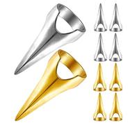 TOMETURE Accessoires De Coiffure Métal Argent 10 Pièces Anneaux Pour Tressage Cheveux Professionnels Usage En Salon Et Chez Soi