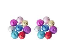 TOMETURE Accessoires Porte-clés Soi-même 20 Pièces en Fer Design Étoile à Cinq Branches et Cercle Suspendu, Petites Clochettes pour Paquet à Dos ou Bracelet Couleur Couleur Aléatoire