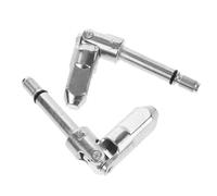 TOMETURE Accessoires pour Cric Hydraulique Acier Argenté 2pcs Arbre de Cardan Joint de Cardan Inférieur Fiable et Conception Horizontale pour Levage Rapide