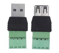 TOMETURE Adaptateur USB 2.0 à Bornier à Vis 4 Broches, Connecteur Mâle | 20cm, Structure en U, Installation sans Soudure, 50x1, 00x1, Format Compact 4, pour Armoires de Commande